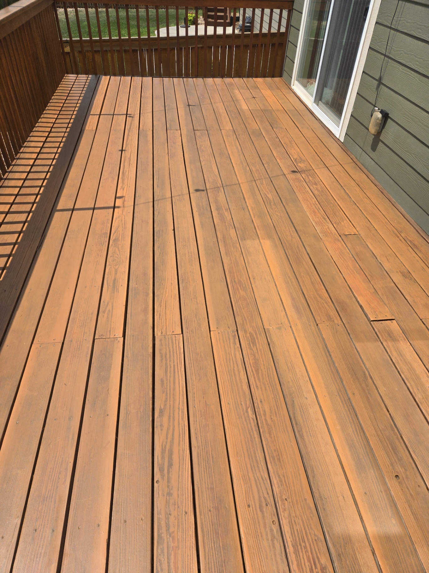 Deck strip & re-stain — after