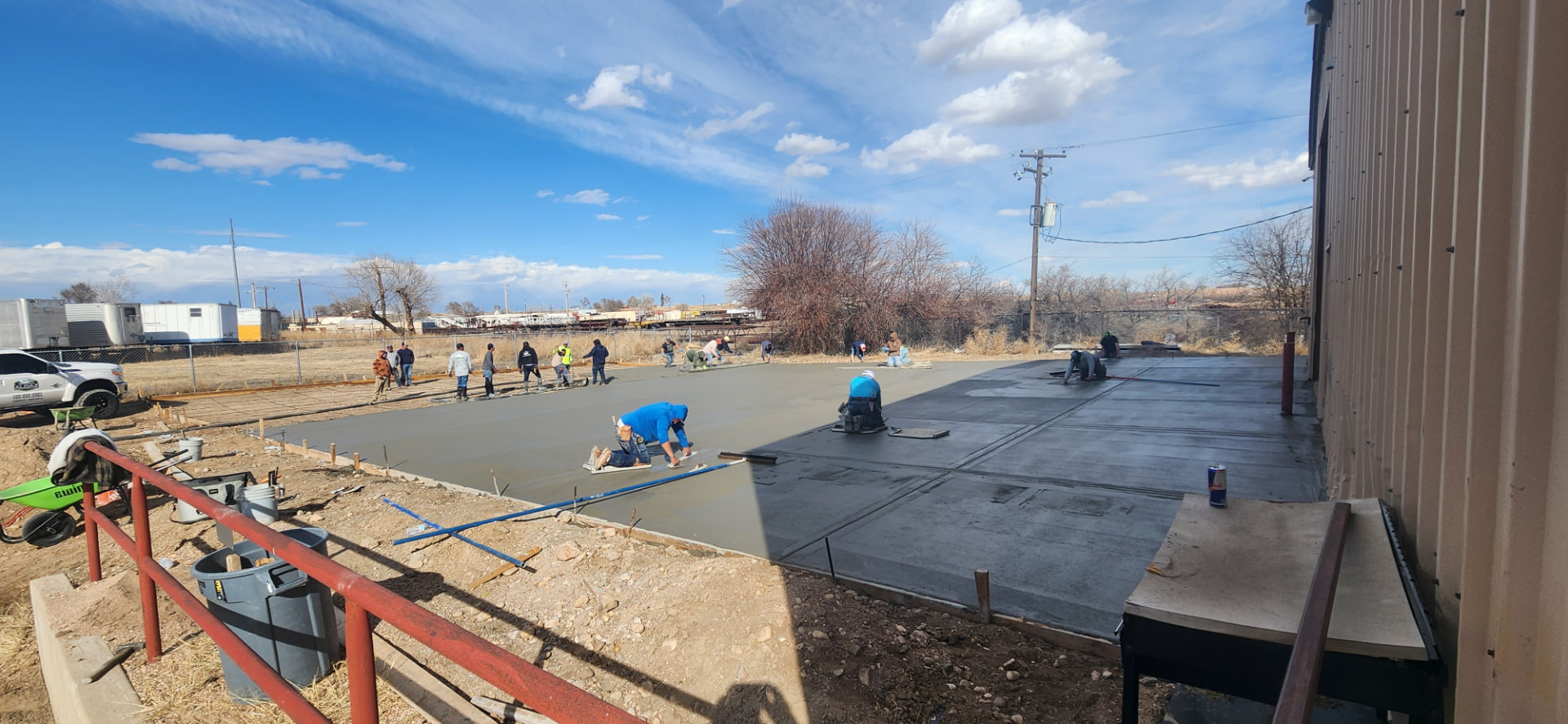 Commercial concrete slab installation — after